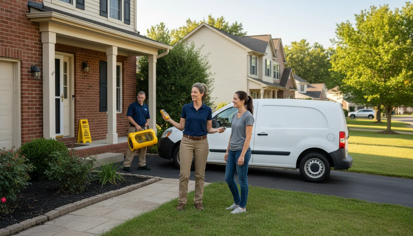 Residential water damage restoration in Harrisonville, PA